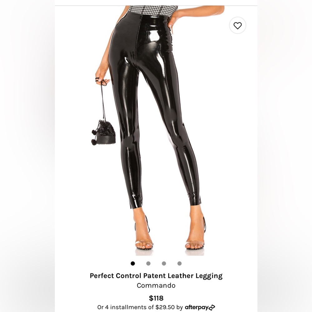 commando, extra small faux patent leather leggings in color black
